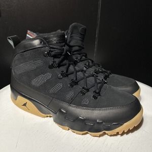Nike Air Jordan 9 Retro Boot NRG Shoes Mens 10 AR4491-025 Black Gum Suede
